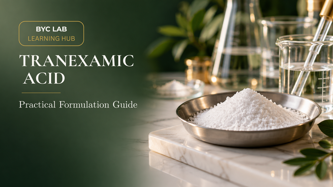 Tranexamic Acid in Cosmetic Formulation: A Practical Guide to Solubility, Usage, pH & Incorporation